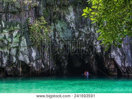 Puerto Princesa, Palawan, Philippines - 03 Of March 2018: 
Beautiful Lagoon, The Beginning Of The Lo