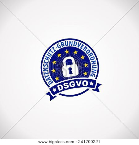 Dsgvo General Data Protection Regulation  Notification Rubber Stamp Label