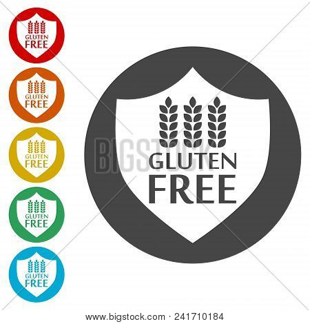 Gluten Free Sign Icon, Simple Icons Set