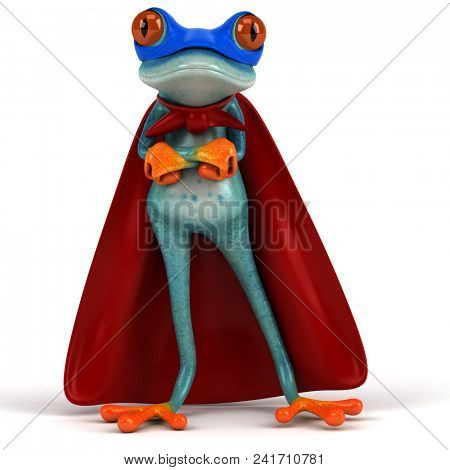 Fun frog - 3D Illustration
