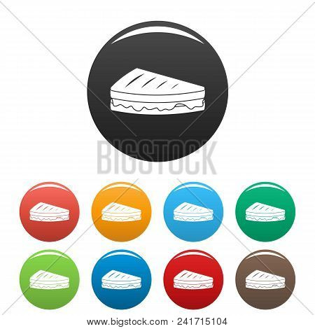 Sandwich Icon. Simple Illustration Of Sandwich Vector Icons Set Color Isolated On White