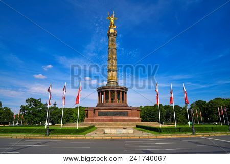 Siegessaule Victory column in Berlin Germany