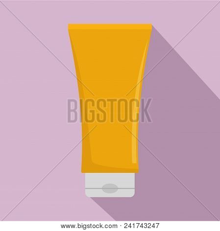 Sun Protection Cream Icon. Flat Illustration Of Sun Protection Cream Vector Icon For Web Design