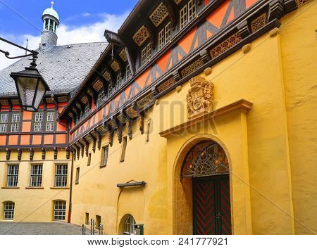Wernigerode Rathaus Stadt city hall in Harz Germany