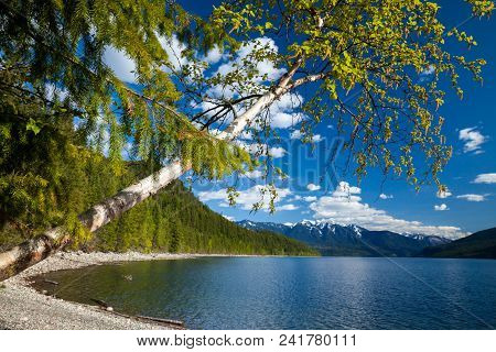 Beautiful Slocan Lake In Interior British Columbia, Canada Near The Town Of New Denver