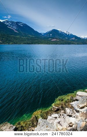 Beautiful Slocan Lake In Interior British Columbia, Canada Near The Town Of New Denver