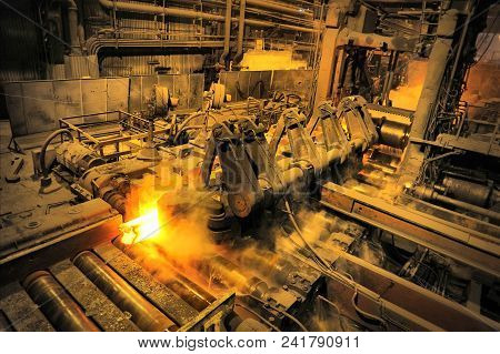 Hot Rolling Mill Workshop At Metal Steel Production