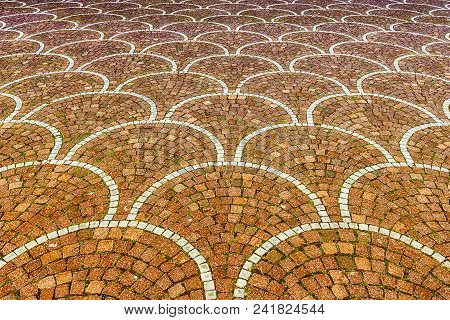 Sampietrini Pavement In Rome, Italy. May Be Used As Background