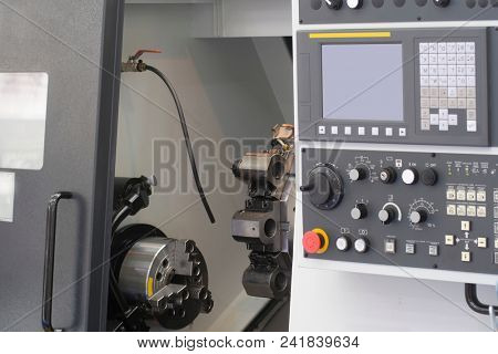 control panel of computerized numerical control metalworking machine