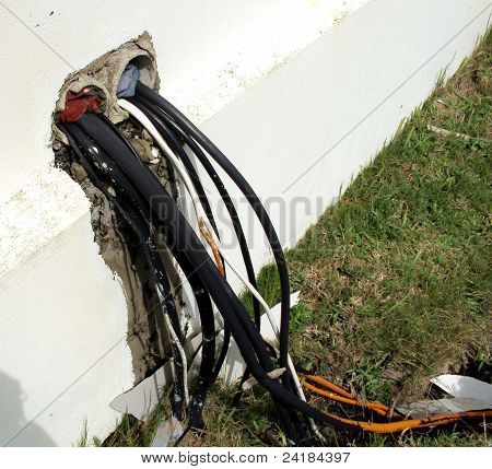 Elektrické kabely.