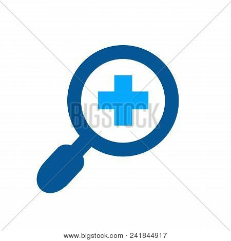 Magnifying Glass And Plus Symbol, Magnify Glass And Positive Vector Logo Design, Zoom In Icon Concep