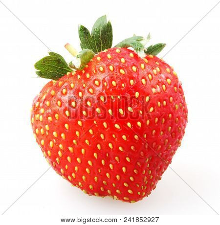 Strawberry On White Background Color Image Stock Photos