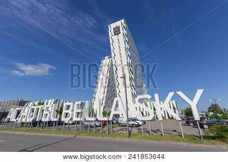 Copenhagen, Denmark - May 22, 2018: Ac Bella Sky Hotel, Convention And Congress Center In Orestad Di