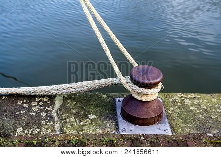 Marina Bollard (bitt) To Tie Mooring Ropes For Yachts Mooring