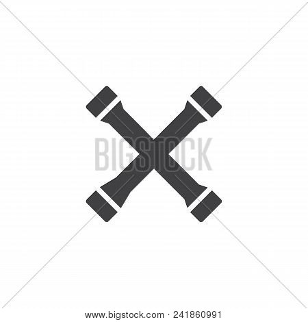 Lug Wrench Tool Vector Icon. Filled Flat Sign For Mobile Concept And Web Design. Wheel Wrench Cross 