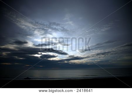 Alba sulla spiaggia di Virginia