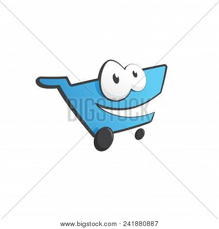 Happy Shopping Cart Illustration Symbol Shopping Buy Purchase