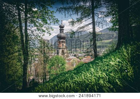 church of St.Katherine Rainkirche in Brunico italian alps