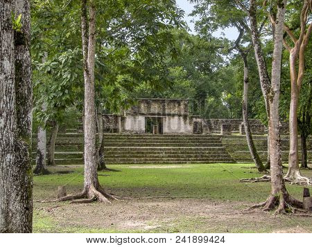 Maya Temple Complex Named Cahal Pech Located In Belize In Central America