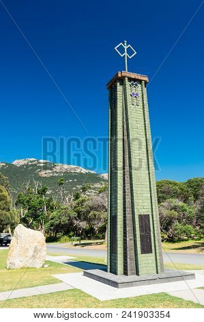 Tidal River, Australia - January 28, 2018: Memorial To Australian Commando Soldiers At Tidal River O