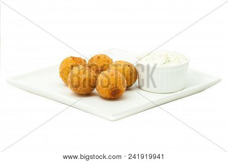 Cheese Balls And Mayonnaise Sauce