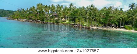 Palm Trees On Beautiful Tropical Beach On Koh Kood Island