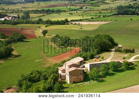 Landscape And Farm Land In The Rural Provence, Southern France