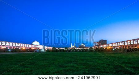 View On Naqsh-e Jahan Square Of Isfahan In The Twillight