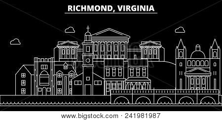 Richmond Silhouette Skyline. Usa - Richmond Vector City, American Linear Architecture, Buildings. Ri