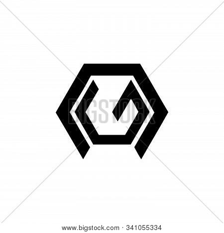 Simple Ng, Ne, Gn, En Geometric Initials Company Logo