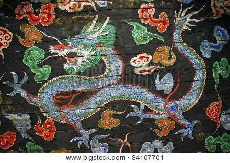 Dragão pintura Coreia do Sul