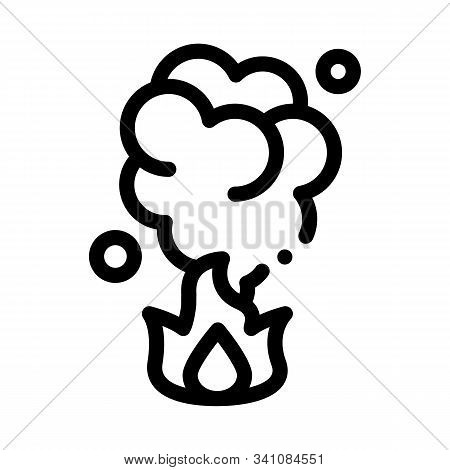 Conflagration Burn Flame Icon Vector. Outline Conflagration Burn Flame Sign. Isolated Contour Symbol