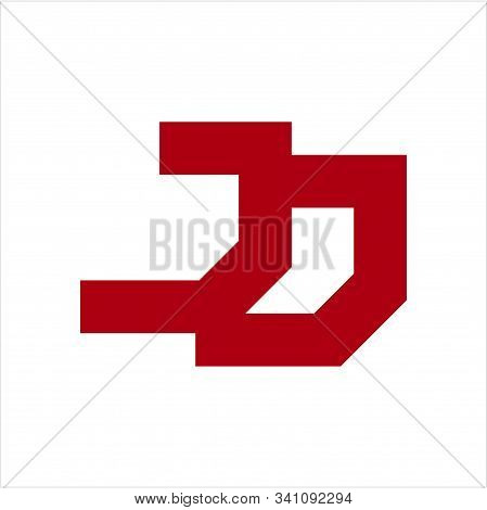 Jj, Jd Initials Geometric Letter Company Logo And Vector Icon