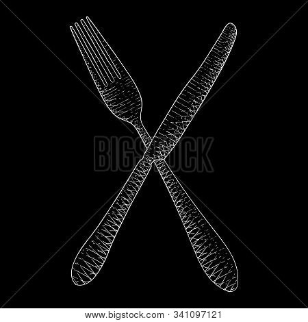 Fork Knife Crossed. Vector & Photo (Free Trial) | Bigstock