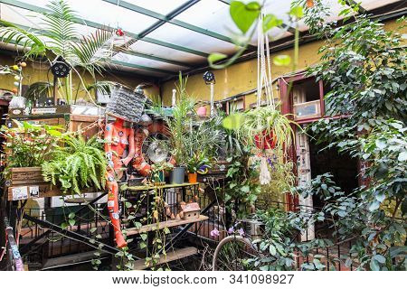 Budapest, Hungary - November 29, 2019: Szimpla Kert Interior First And Most Famous Ruin Pub In The C