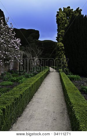 Castelo de jardim de Powis, país de Gales