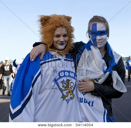 Eishockey-Fans im Jahr 2012 Eishockey WM in Finnland