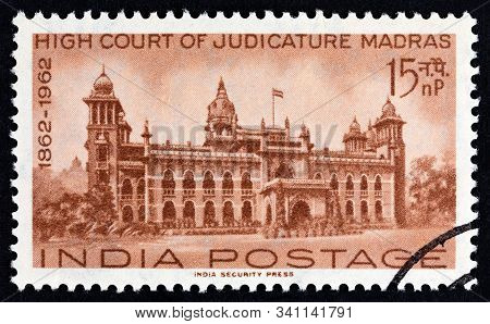 India - Circa 1962: A Stamp Printed In India From The 