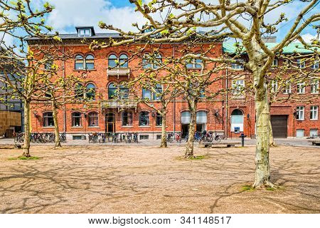 Old Brick House In Odense, Funen Island, Denmark.