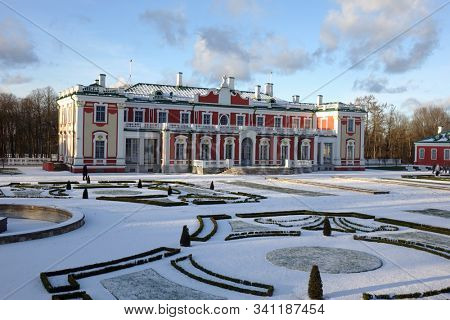 Tallinn, Estonia, Kadriorg Art Museum, baroque palace erected in the 18th century by Tsar Peter the Great                  