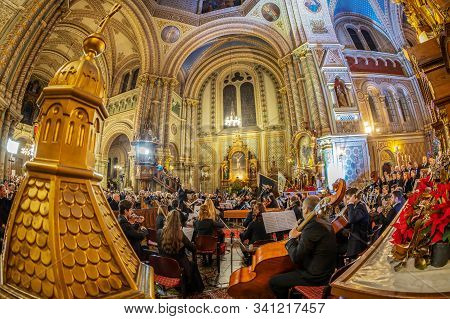 Timisoara, Romania - December 14, 2019: Inside The Millennium Church At The Public Concert For Chris