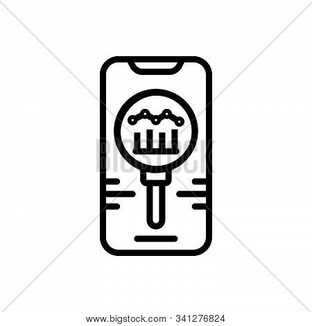 Black Line Icon For Competitor-analysis Competitor Analysis Contestant Opponent Rival Contender