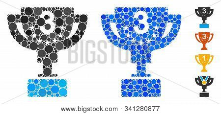 Third Prize Cup Composition Of Circle Elements In Different Sizes And Color Tones, Based On Third Pr