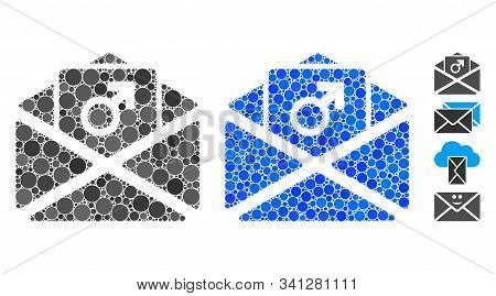 Penis Enhancement Spam Mosaic Of Filled Circles In Various Sizes And Color Tones, Based On Penis Enh