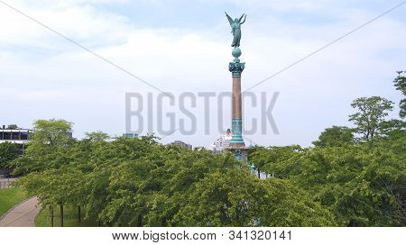 Copenhagen, Denmark - Jul 04th, 2015: The Ivar Huitfeldt Column Was Built In 1886 To Commemorate The