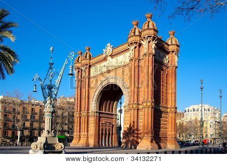 เดลอาร์โก้แต่บาร์เซโลนา Triumph อาร์ค Arc de Triomf