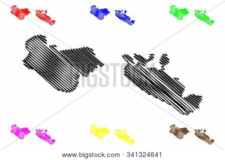 Posavina Canton (bih, Federation Of Bosnia And Herzegovina, Fbih) Map Vector Illustration, Scribble 