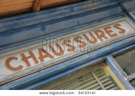 Staré boty Shop ve Francii