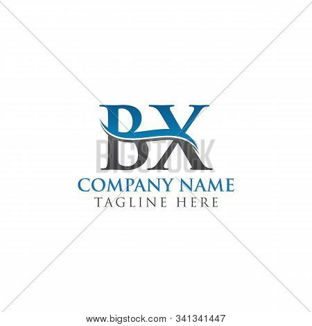 Bx Letter Logo With Water Wave Business Typography Vector Template. Creative Abstract Letter Bx Logo