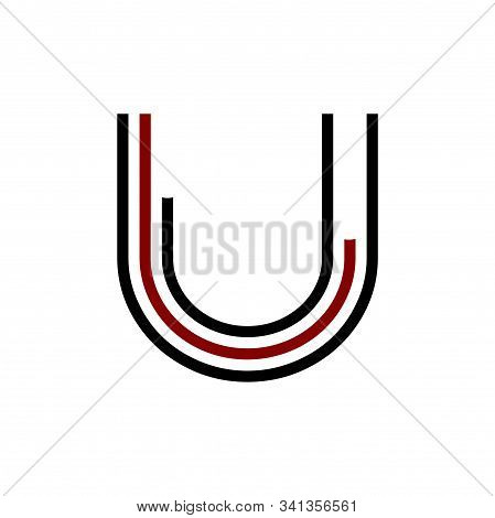 U, Ujj, Ujl, Ulj, Uuu Initials Line Art Geometric Company Logo